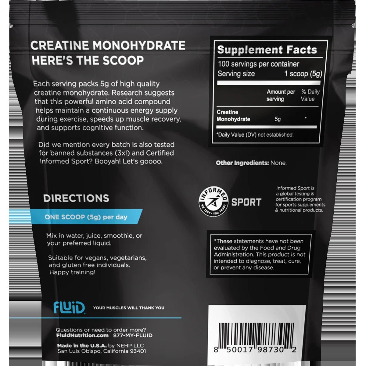 100% Creatine Monohydrate (30 Single Servings)