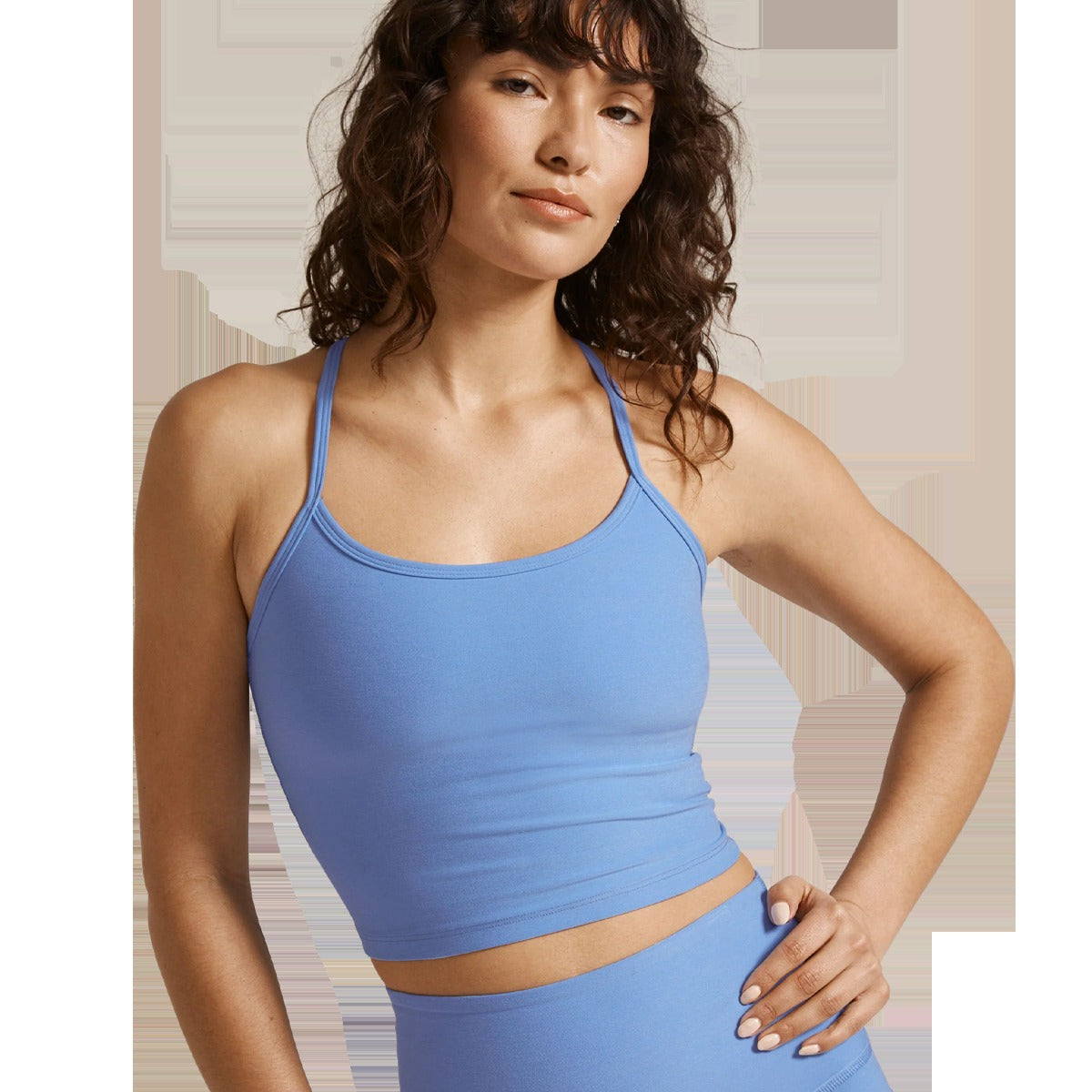 Women's Spacedye Slim Racerback Cropped Tank