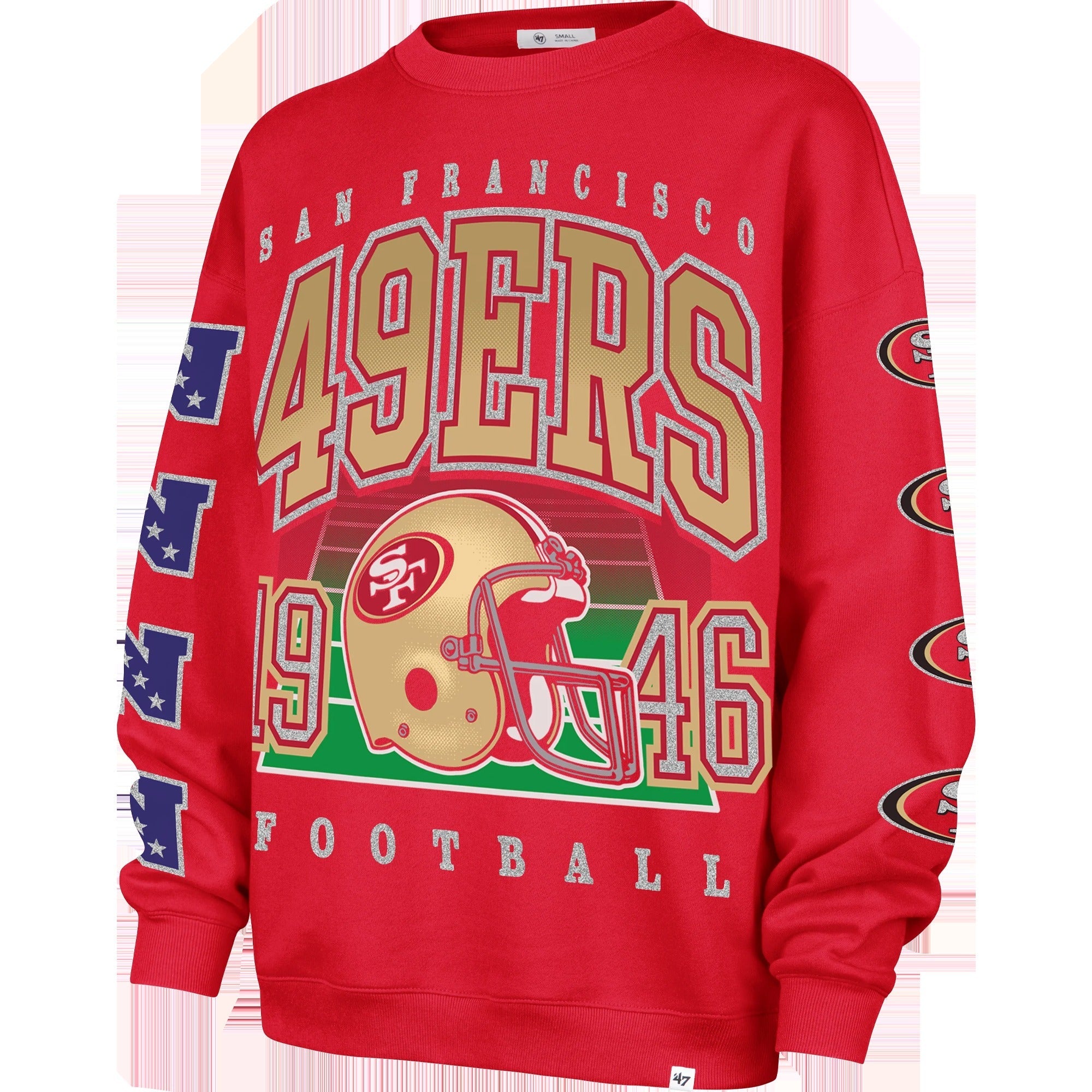 Women's 49ers Go Big Oversized Crew