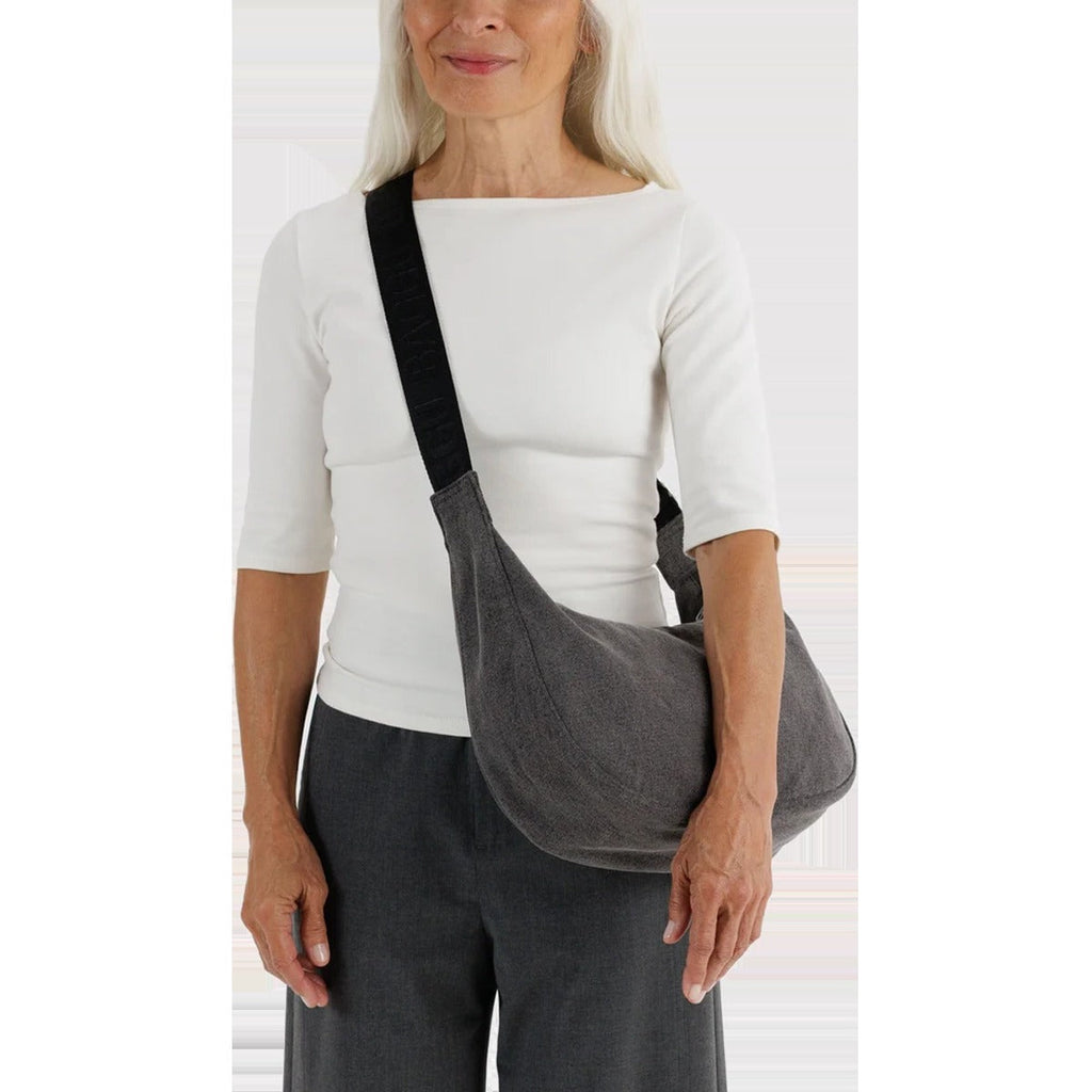 Medium Denim Crescent Bag