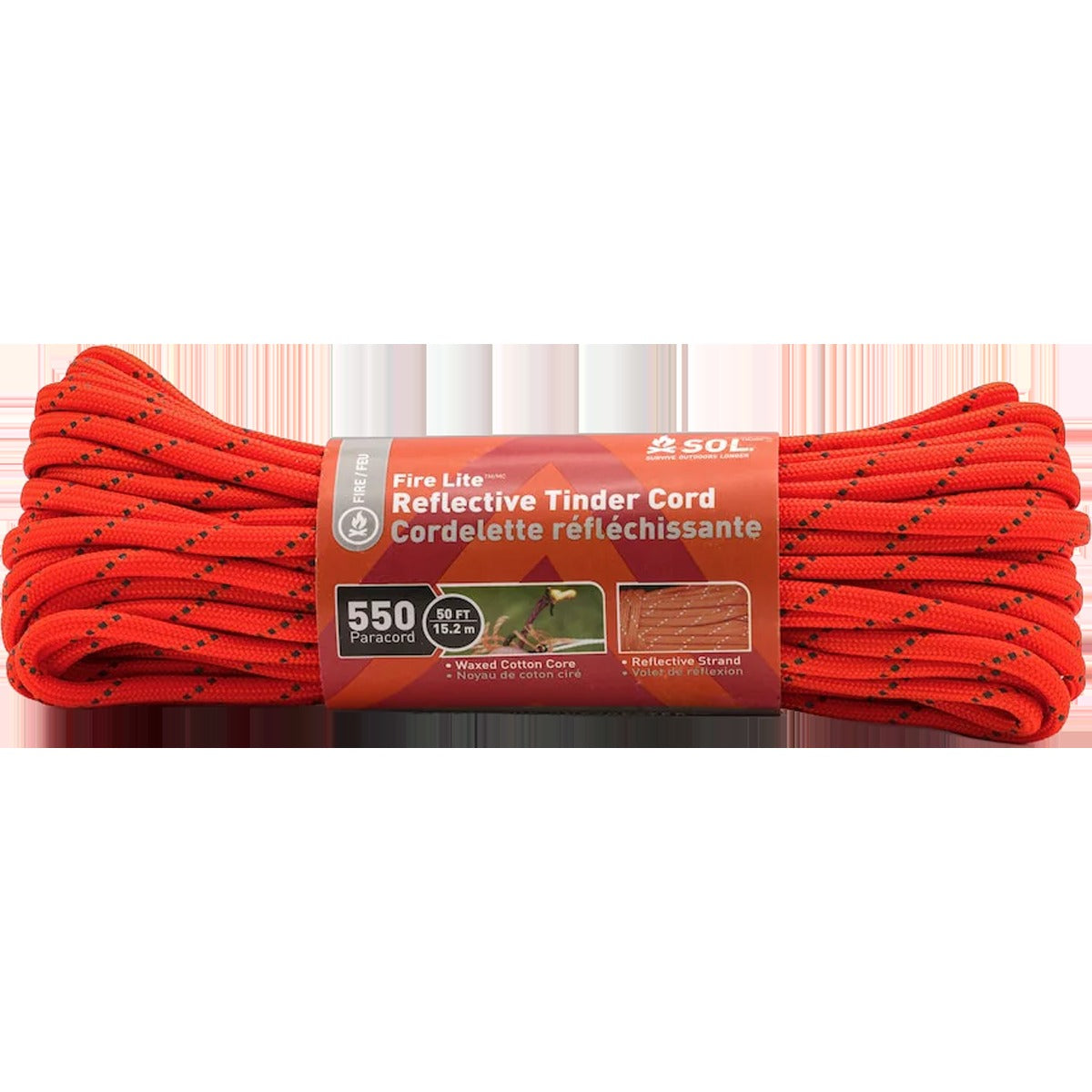 550 Reflective Tinder Cord - 50ft
