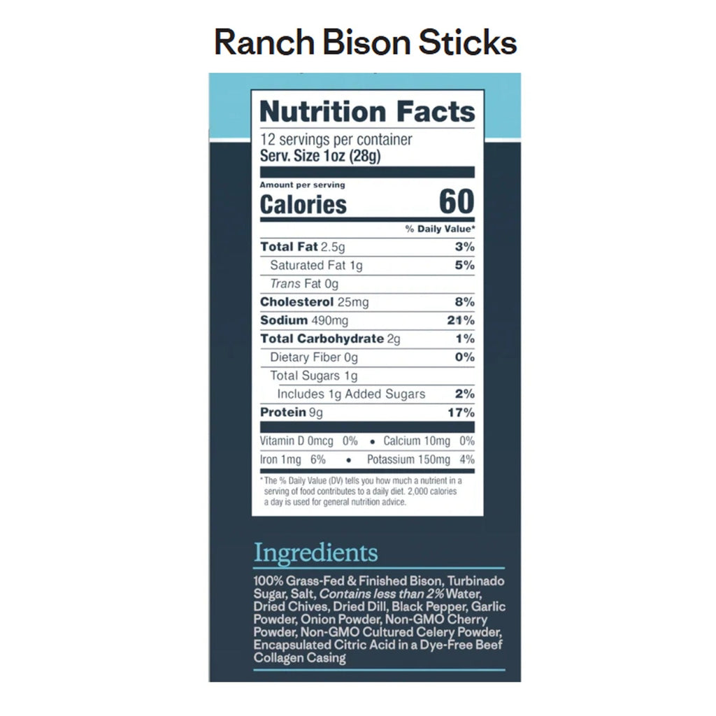 Pasture Raised Bison Sticks