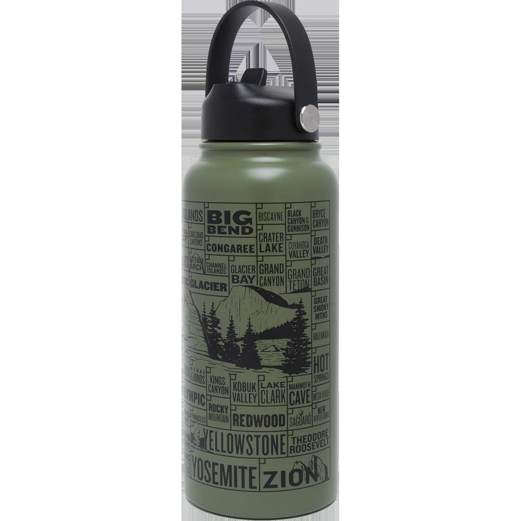 National Parks of the USA Checklist 32 oz Insulated Water Bottle