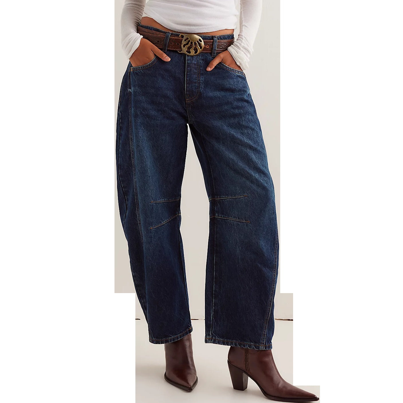 Women's Good Luck Mid Rise Barrel Jeans