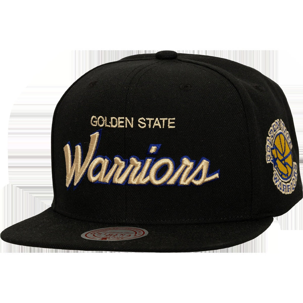 Warriors Cream Script Snapback