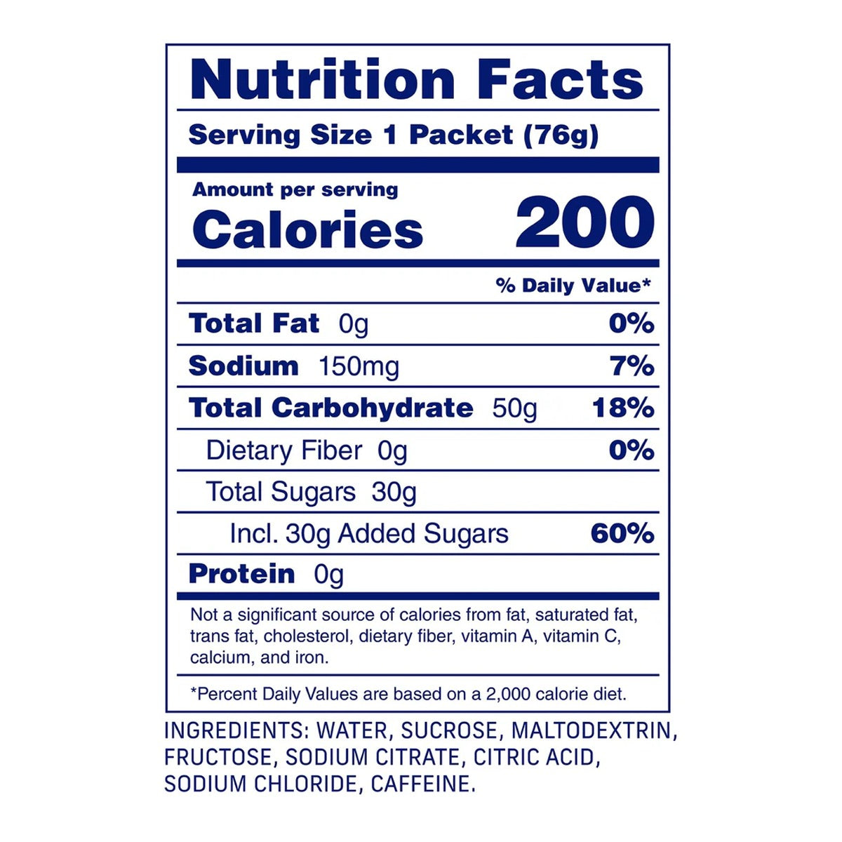 Caffeinated Original 50g Energy Gel