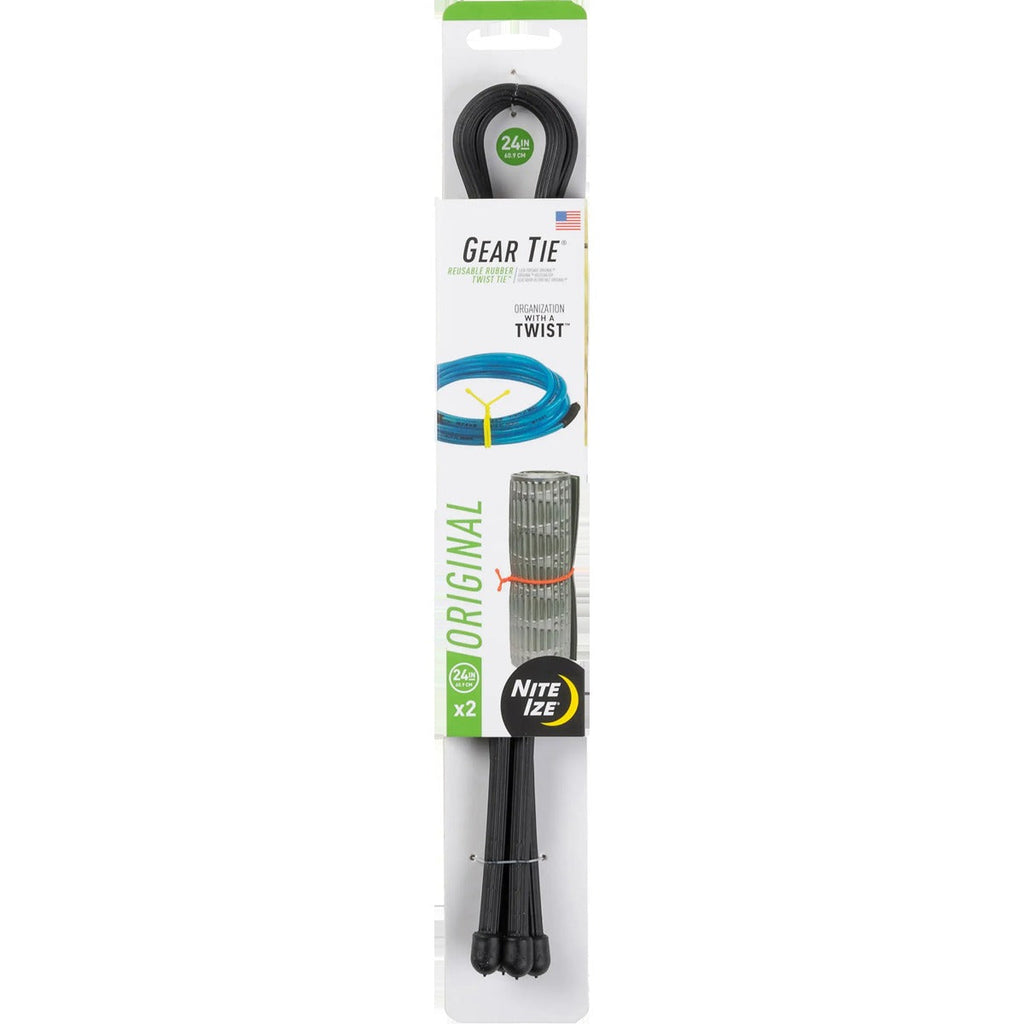 Gear Tie Reusable Rubber Twist Tie 24" - 2 Pack