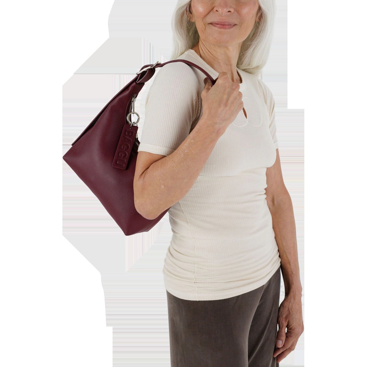 Mini Recycled Leather Shoulder Bag