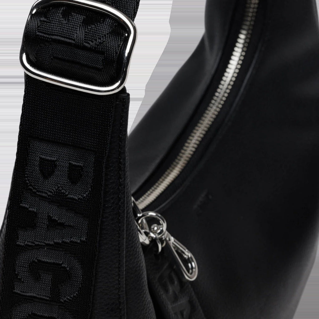 Small Recycled Leather Crescent Bag