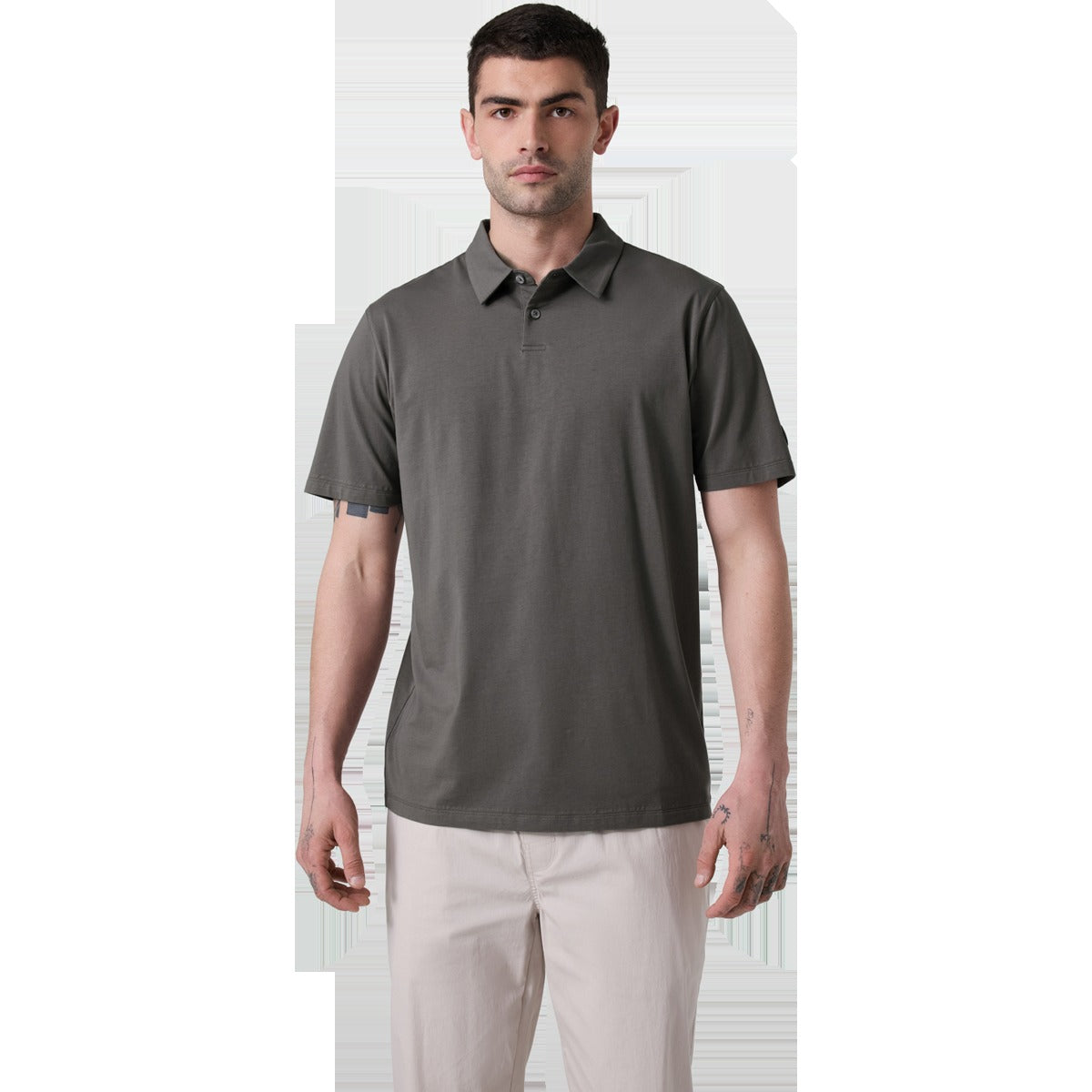 Men's Short Sleeve Feather Polo
