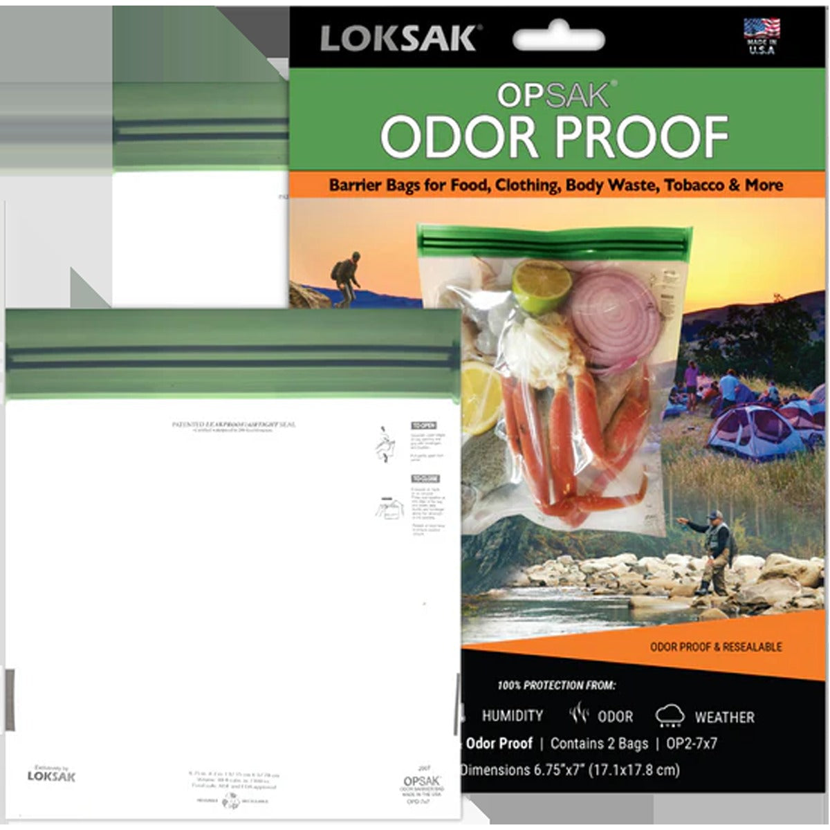 Opsak Barrier Bag 7" x 7" (2 Pack)