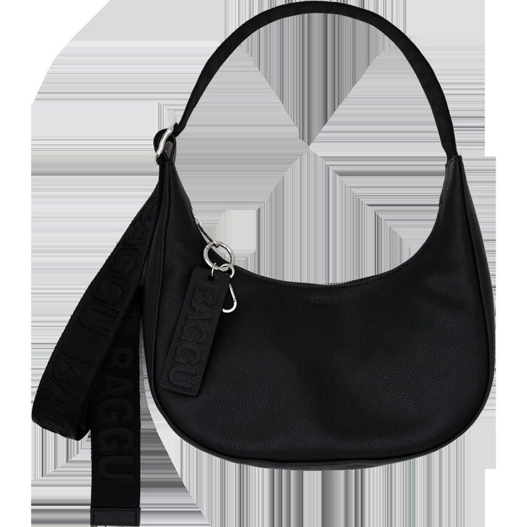 Small Recycled Leather Crescent Bag