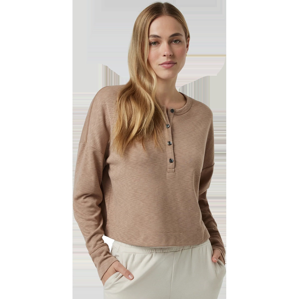 Women's Long Sleeve Sunrise Oversize Henley