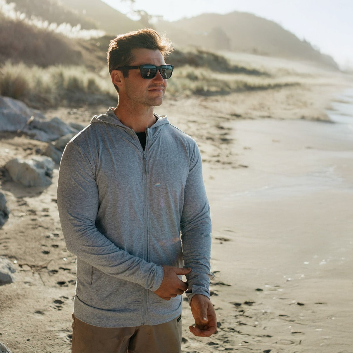 Men's Summer Essential Hooded Zip Top UPF 50+