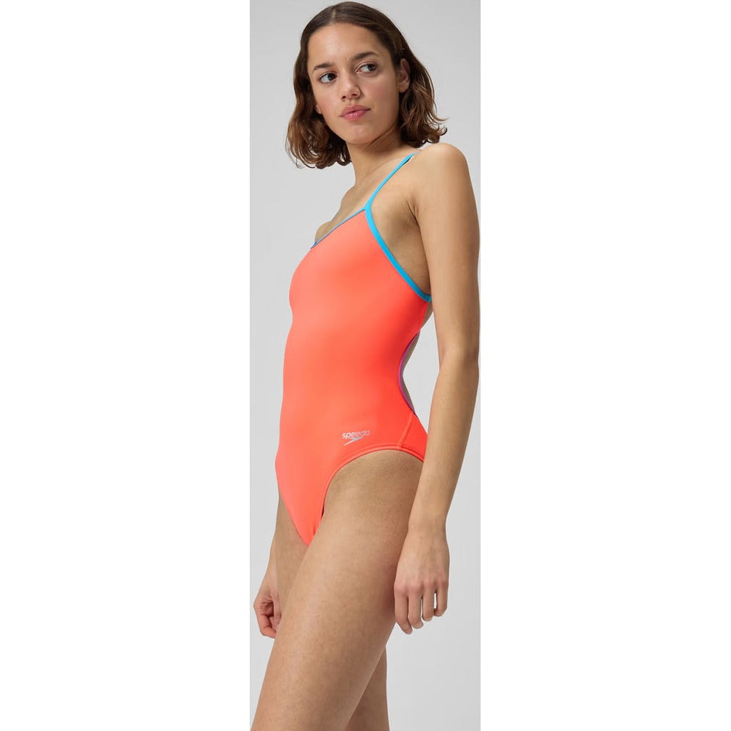 Women's Solid Double Strap One Piece
