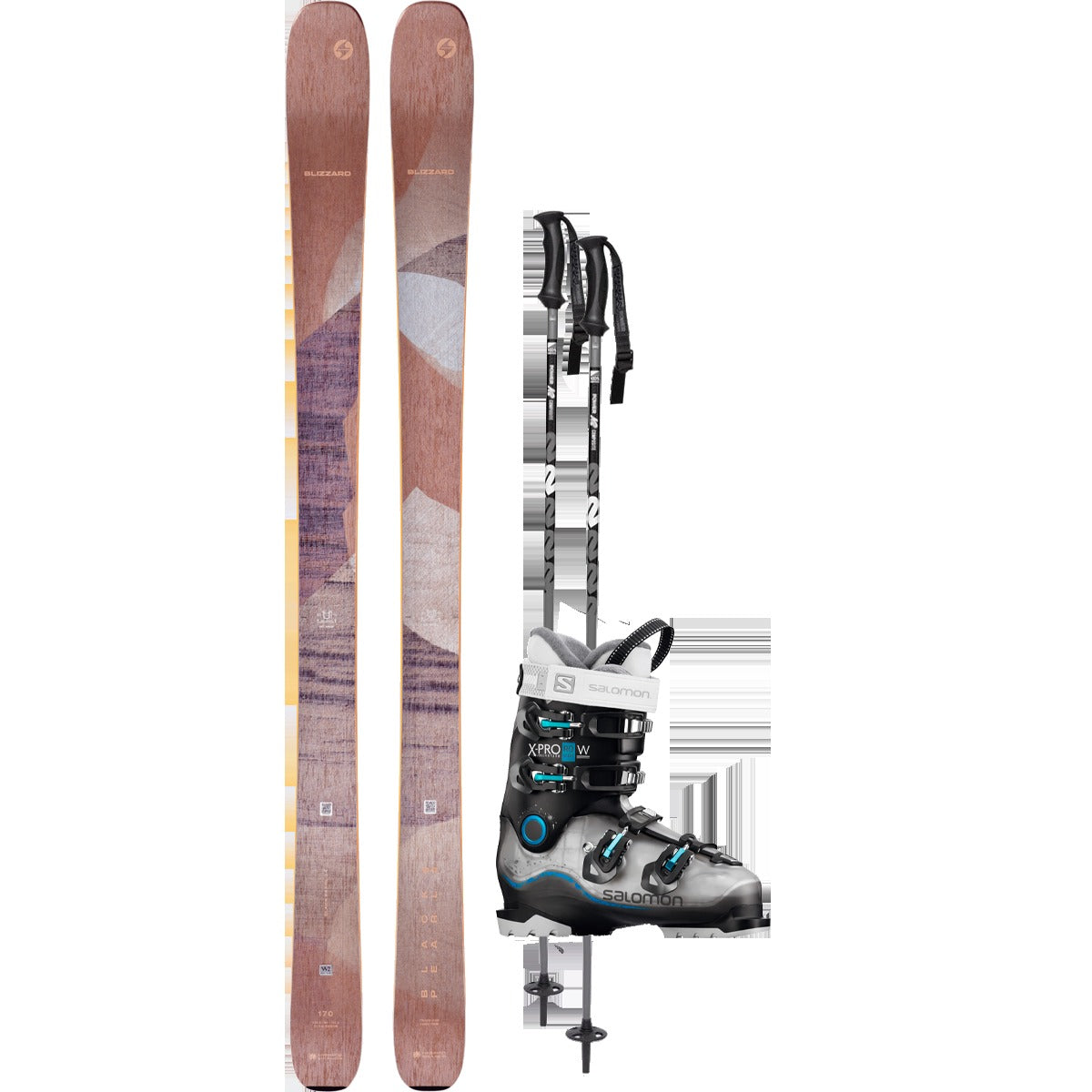Blizzard Women's Black Pearl 94 Demo Ski Package