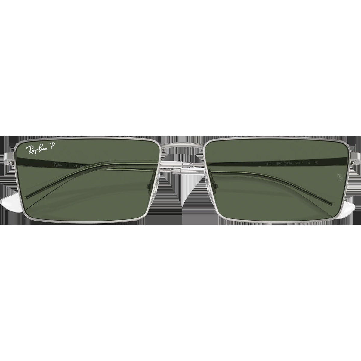 Emy Bio-Based - Polished Silver/Dark Green