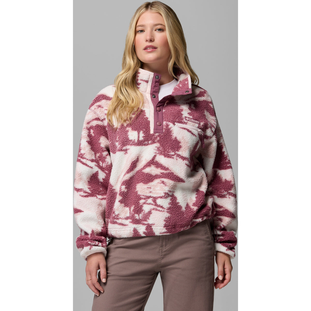 Women's Helvetia II Printed Crop 1/2 Snap Pullover