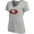 Women's 49ers V-Neck Primary Logo Short Sleeve