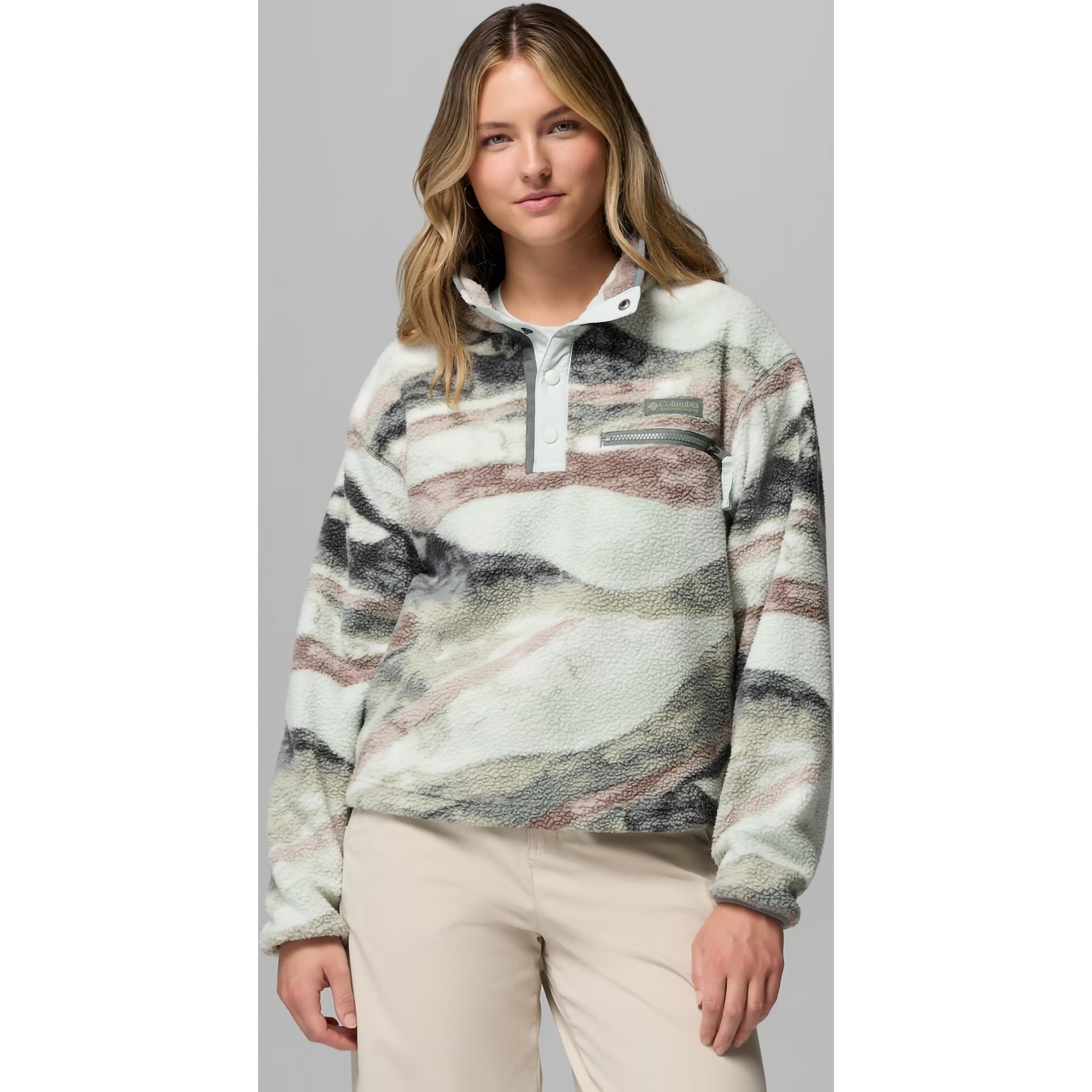 Women's Helvetia II Printed Crop 1/2 Snap Pullover