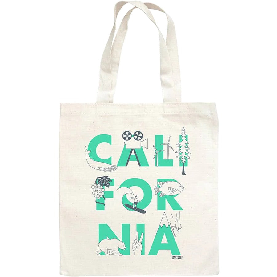California Font Grocery Tote