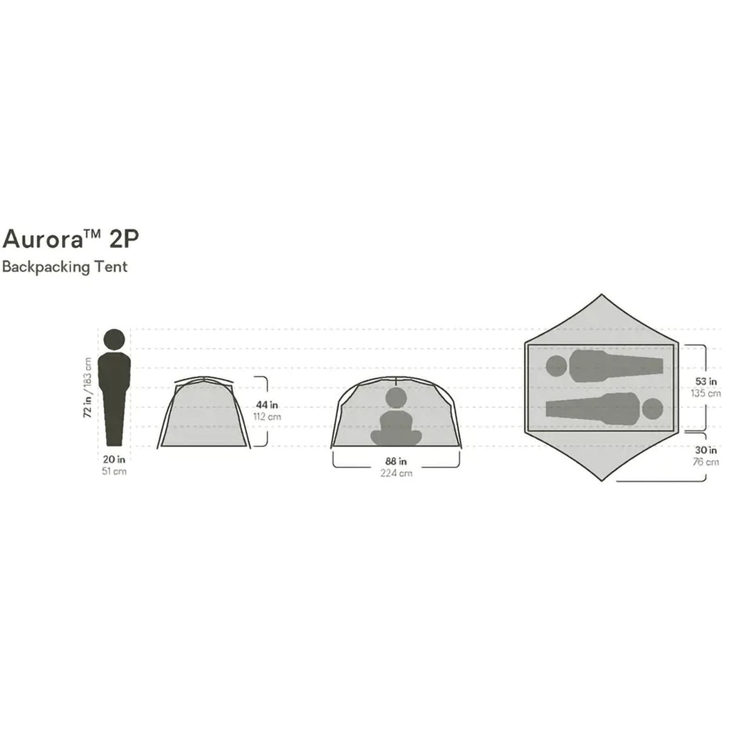 Aurora 2 Person Tent & Footprint