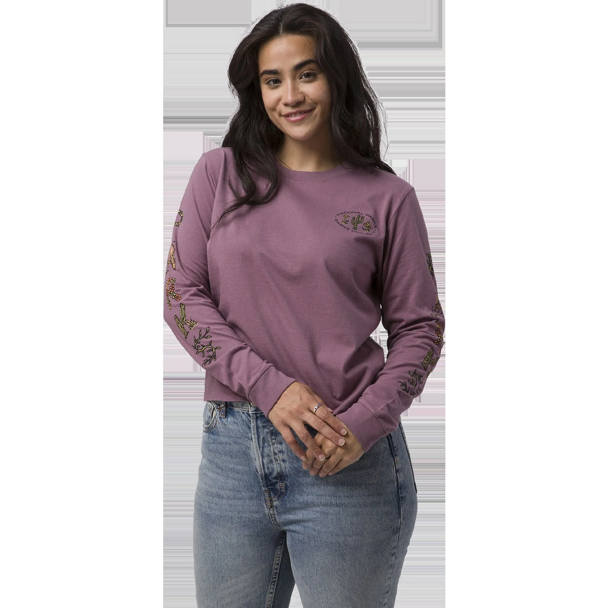 Women's 90s Doodle Parks Boxy Long Sleeve Tee