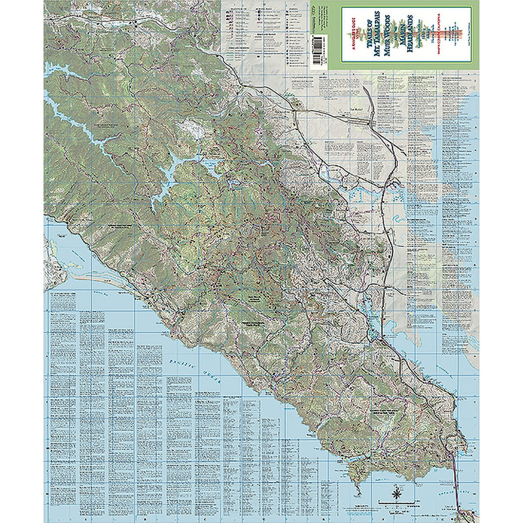Mt Tam, Muir Woods and Headlands Map