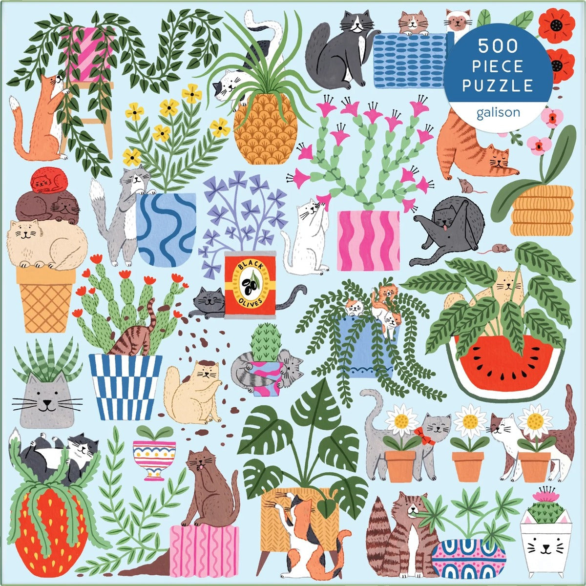 Cats in the Houseplants 500 Piece Puzzle