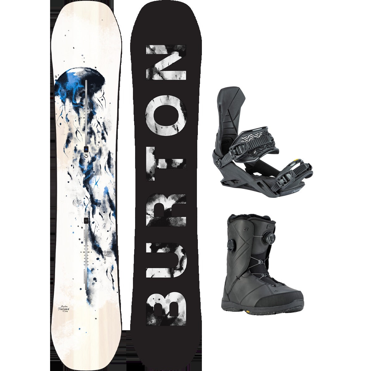 Burton Women's Feelgood Camber Demo Snowboard Package