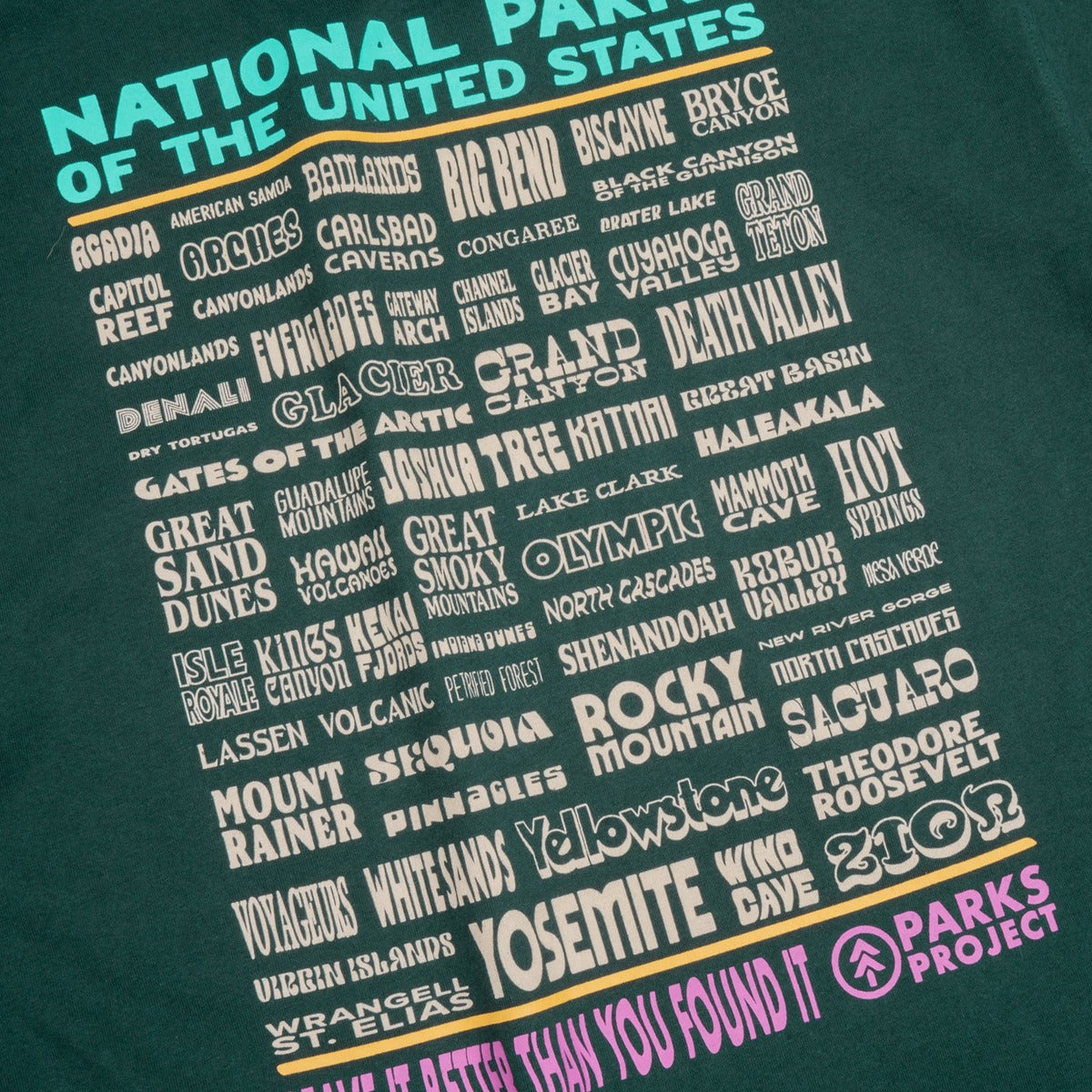 Men's National Parks Lineup Pocket Tee