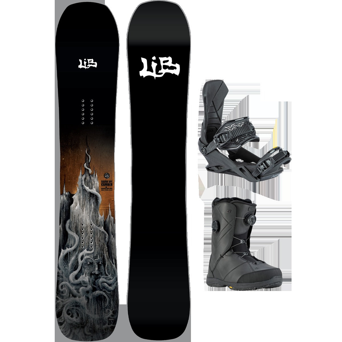 Lib Tech Skunk Ape Camber Demo Snowboard Package