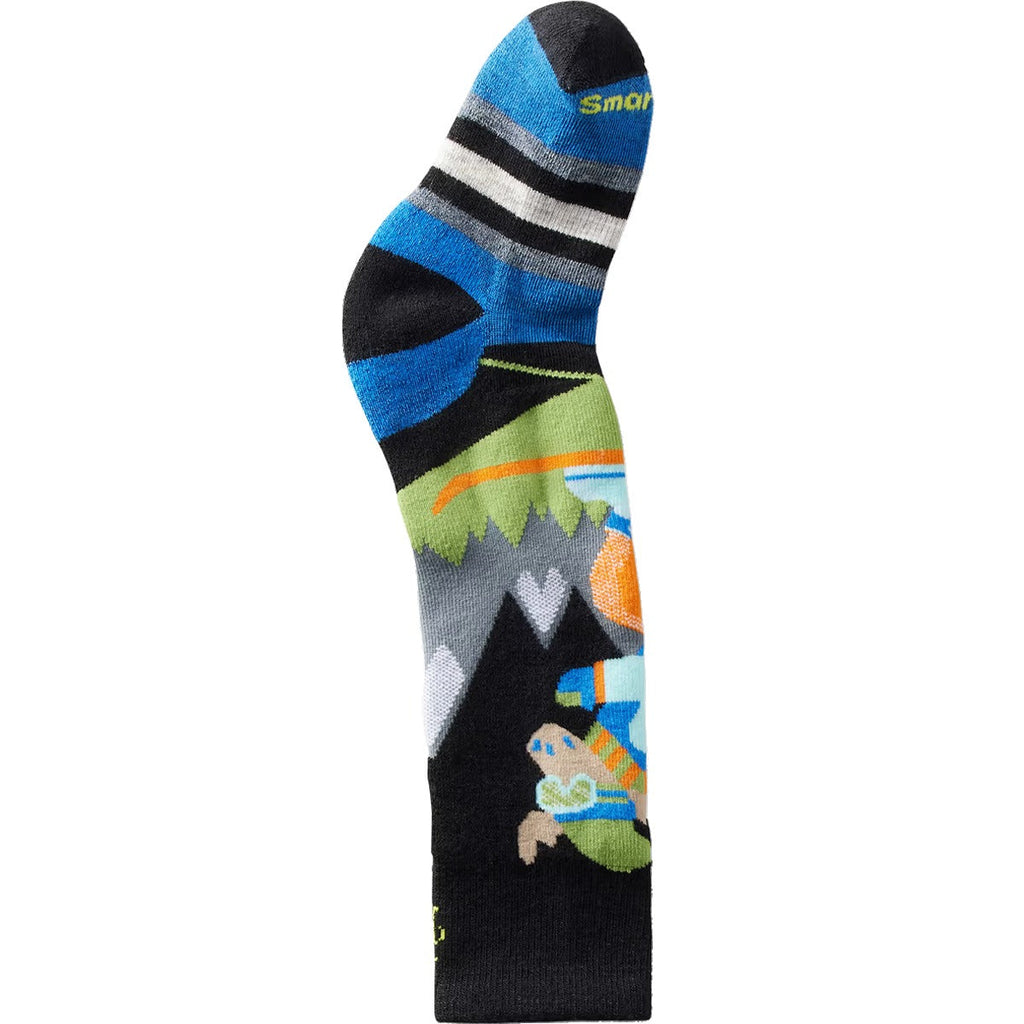 Youth Wintersport Full Cushion Mountain Moose Pattern Over The Calf Socks