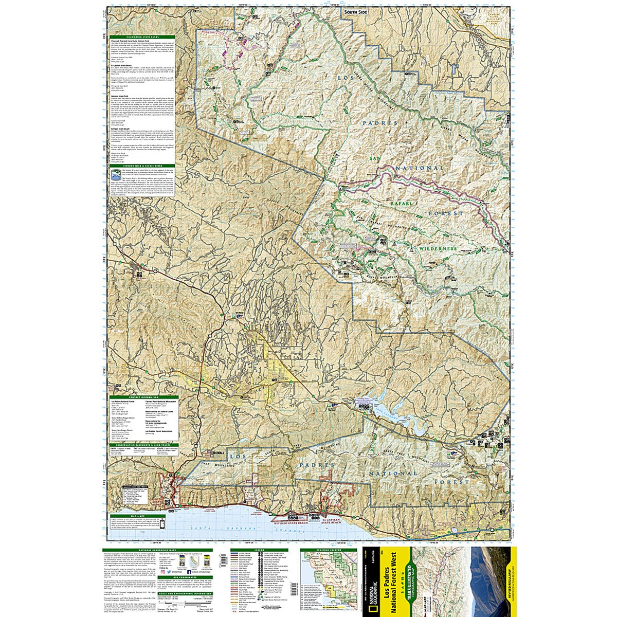 Los Padres Nat Forest West Map