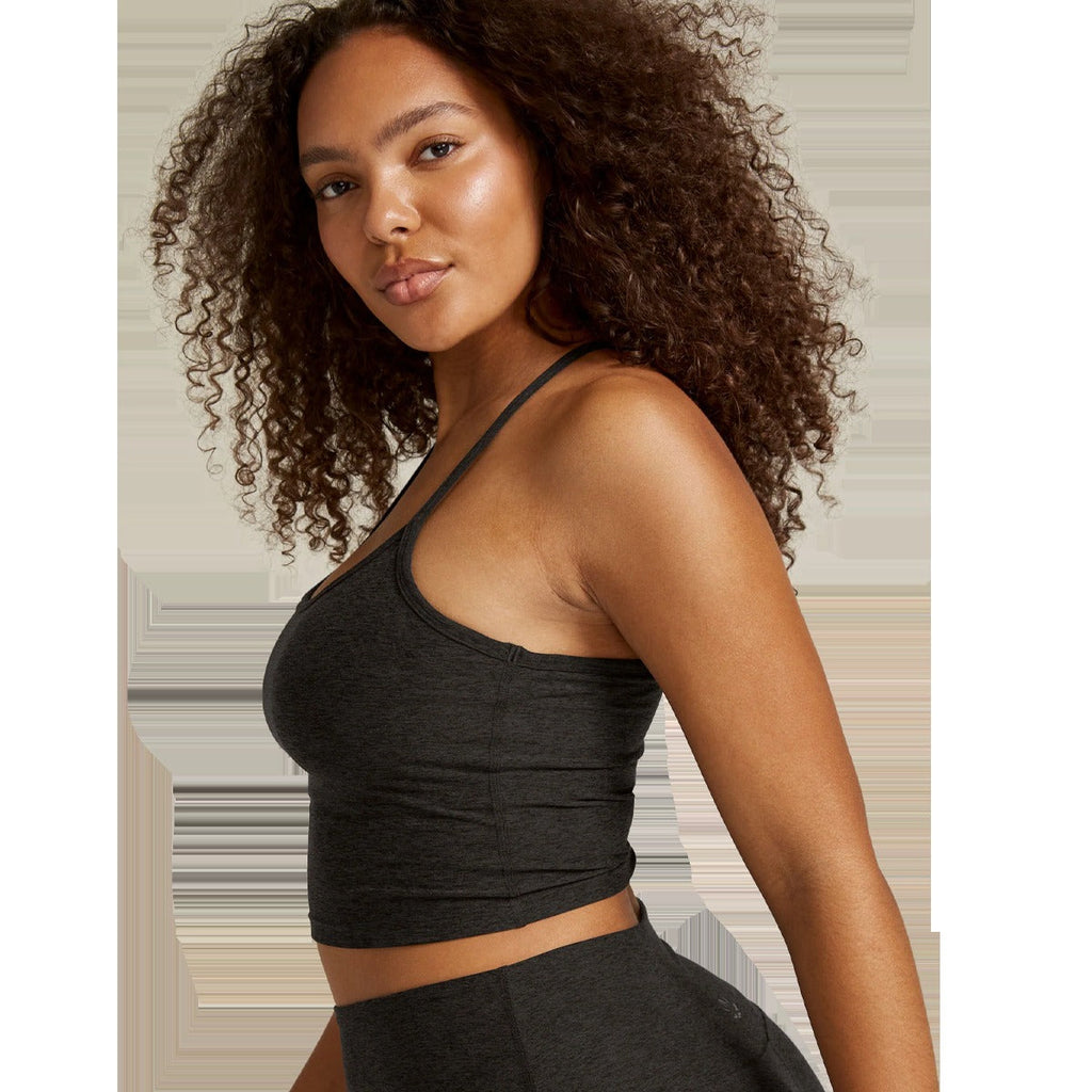 Women's Spacedye Slim Racerback Cropped Tank
