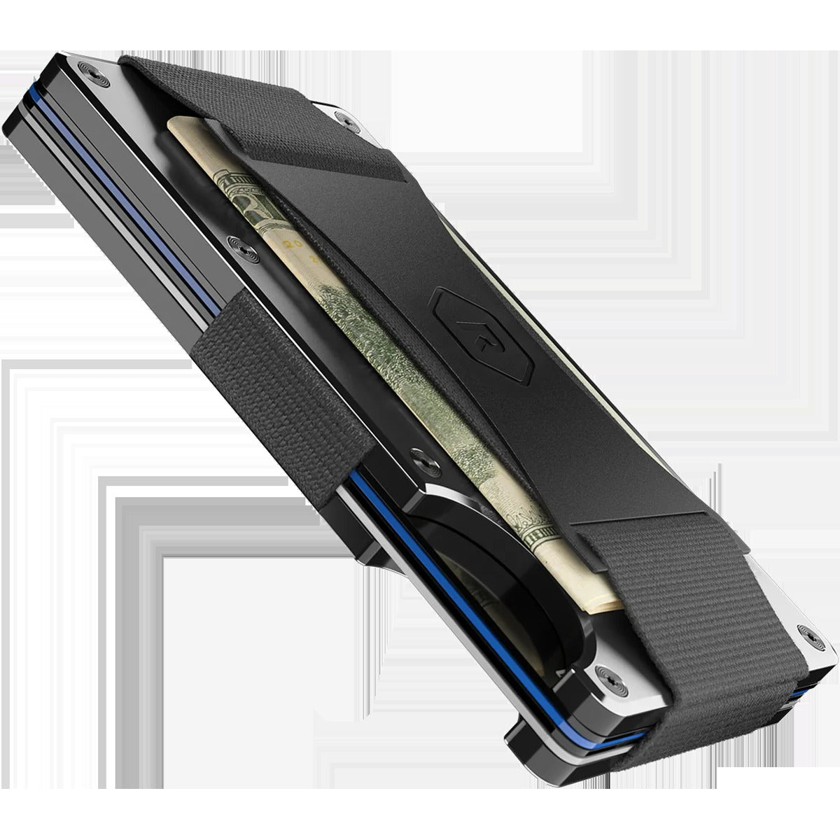Aluminum Wallet with Cash Strap