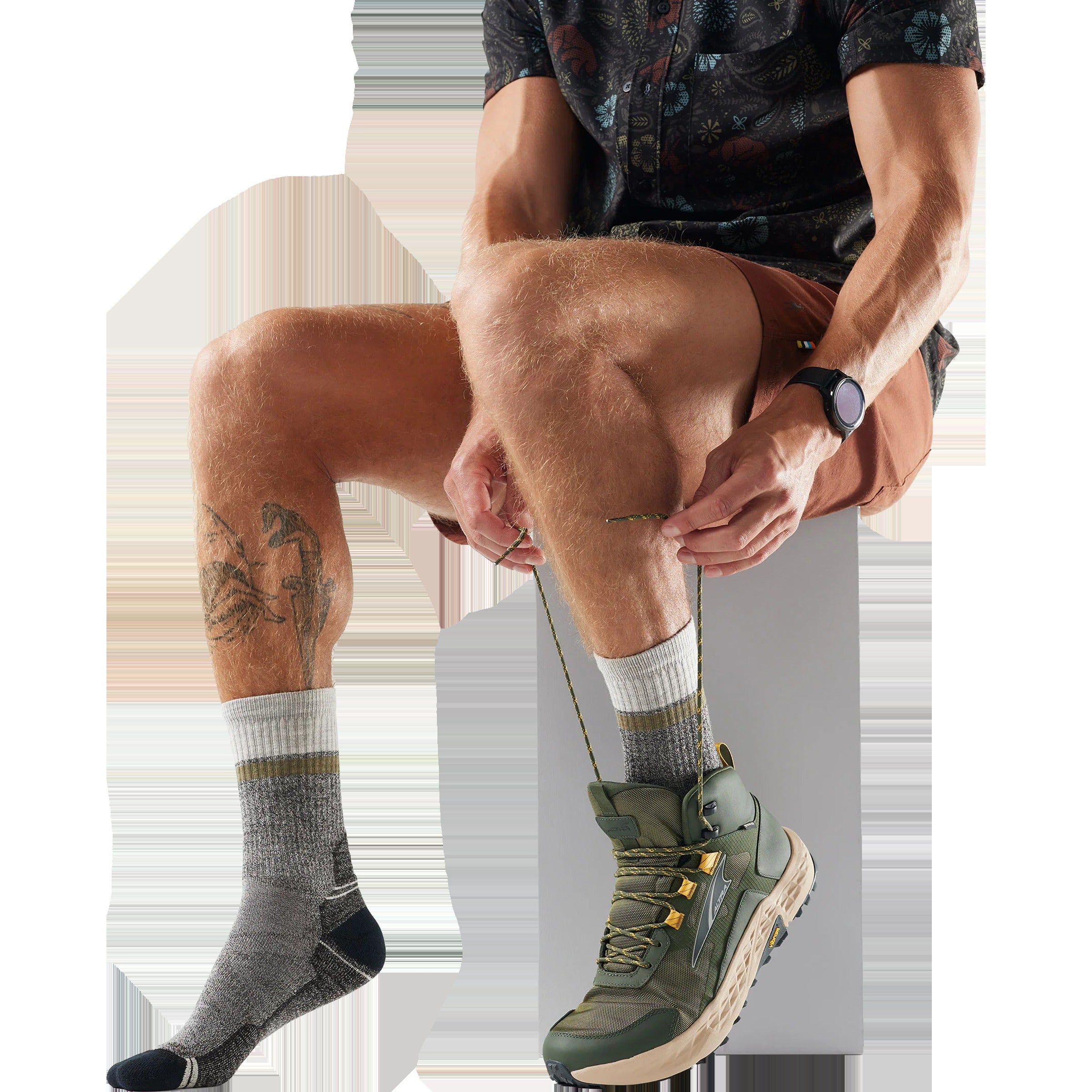 Men's Hike Winding Trail Crew Socks