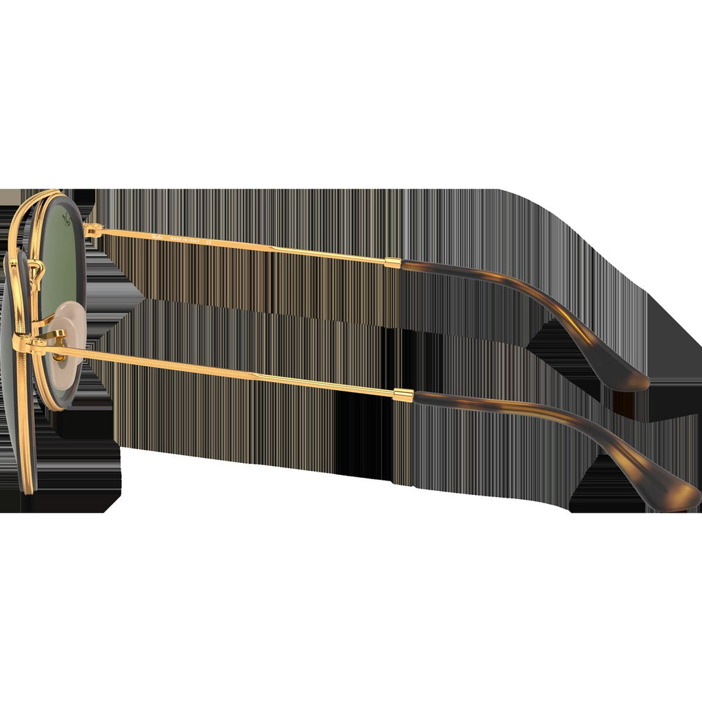 Round Double Bridge - Polished Gold/G-15 Green