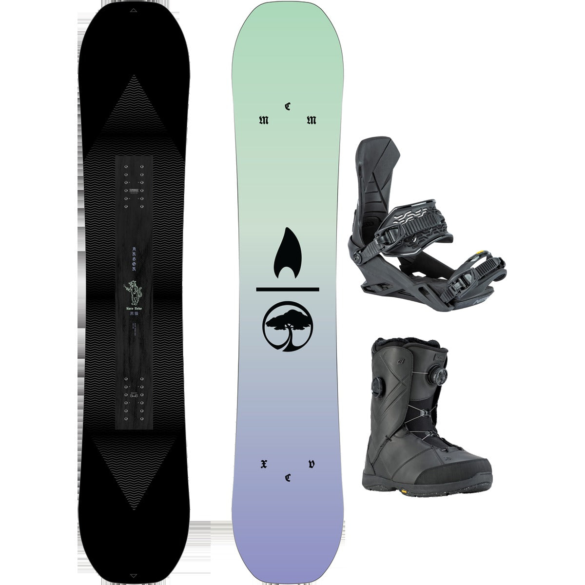 Arbor Snowboards Women's Kuro Neko Demo Snowboard Package