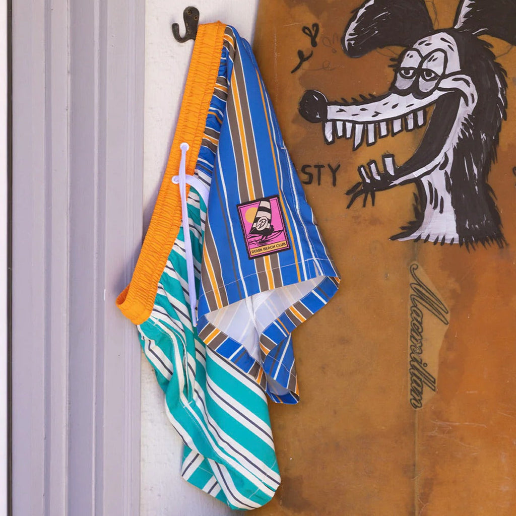 Men's Double Stripes Split Swim Short