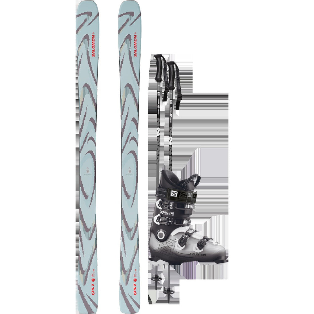 Salomon QST 94 Iced Aqua Demo Ski Package