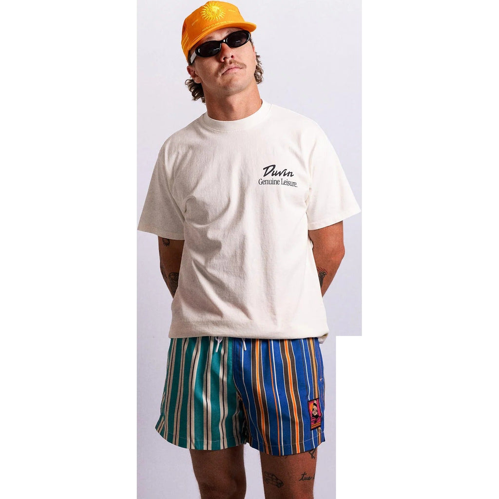 Men's Double Stripes Split Swim Short