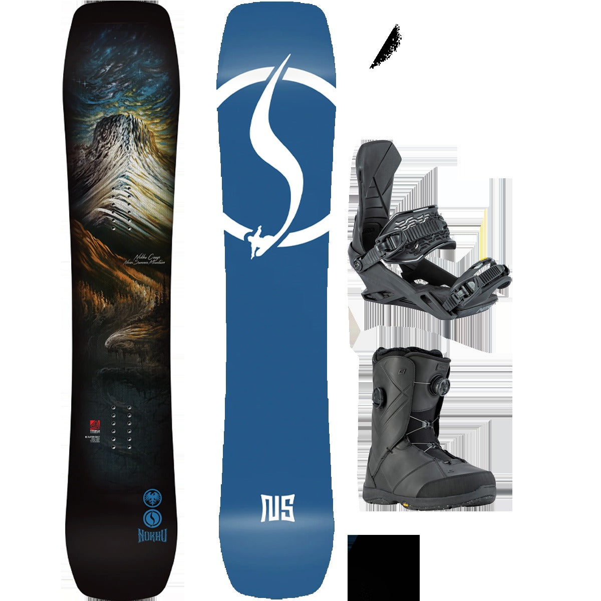 Never Summer Nokhu Demo Snowboard Package