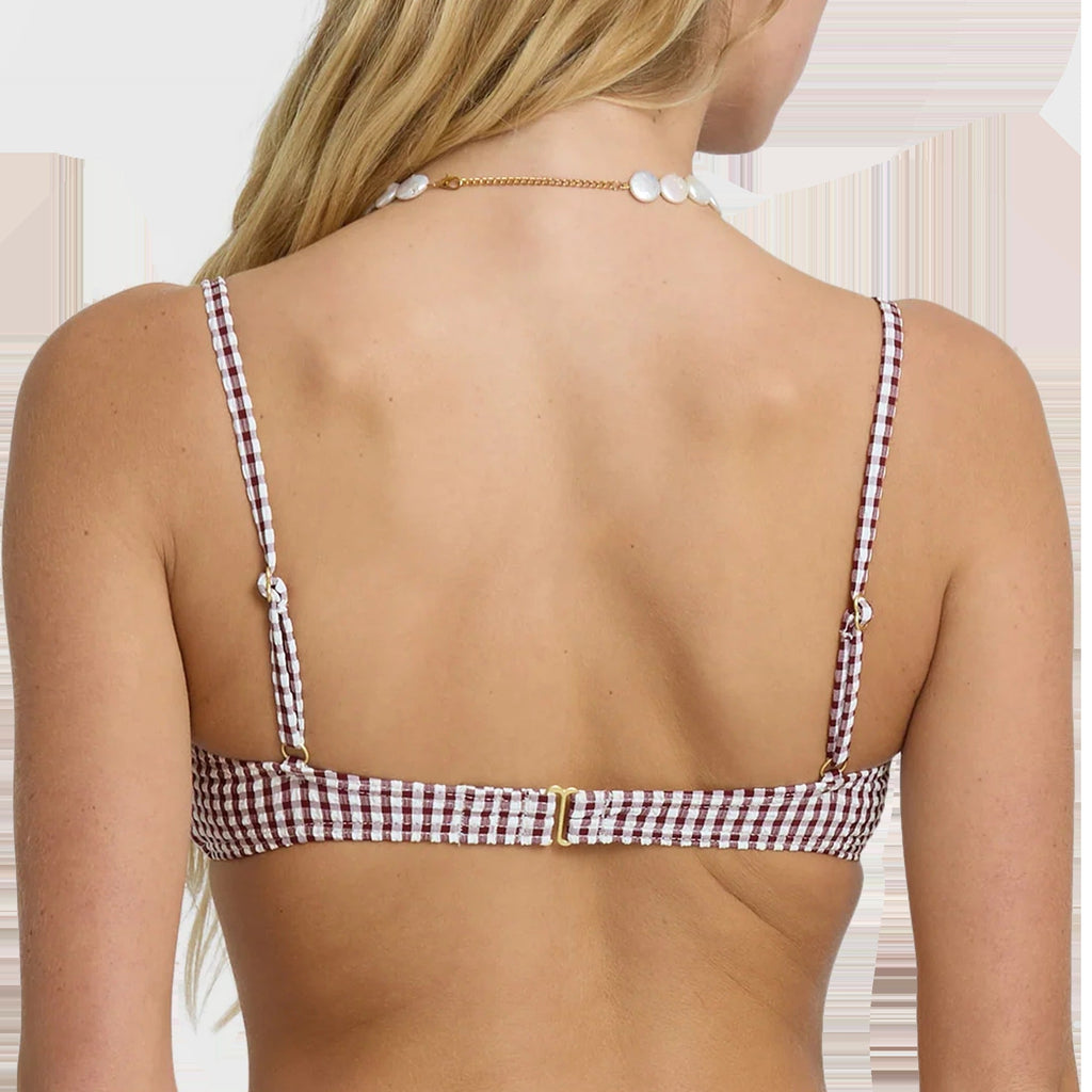Women's Mini Wave Check Char Underwire Bikini Top