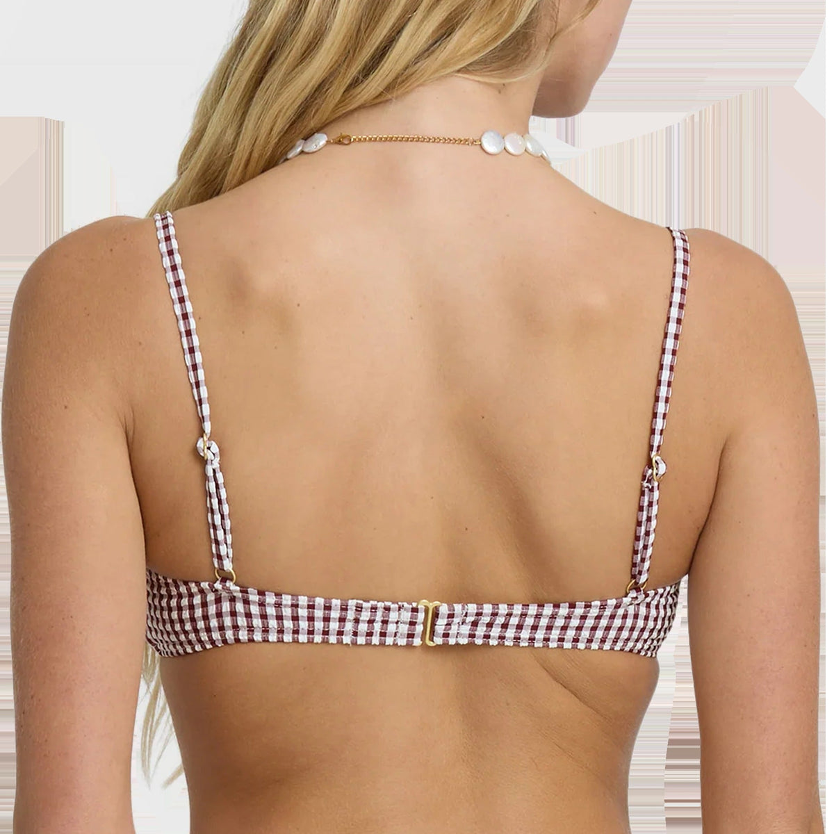 Women's Mini Wave Check Char Underwire Bikini Top