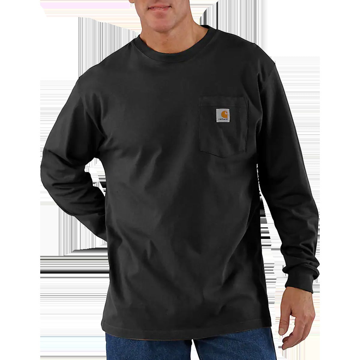 Men's Loose Fit Heavyweight Long Sleeve Pocket T-Shirt