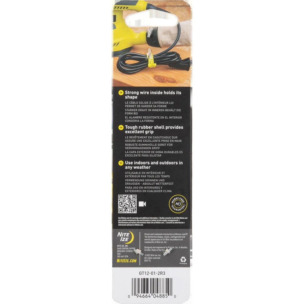 Gear Tie Reusable Rubber Twist Tie 12" - 2 Pack