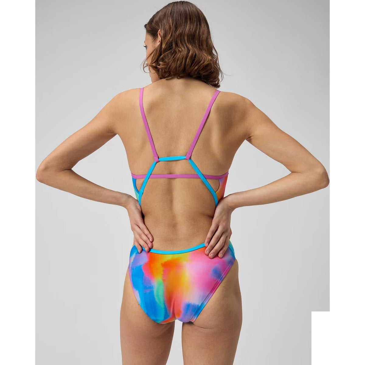 Women's Printed Tri Back One Piece