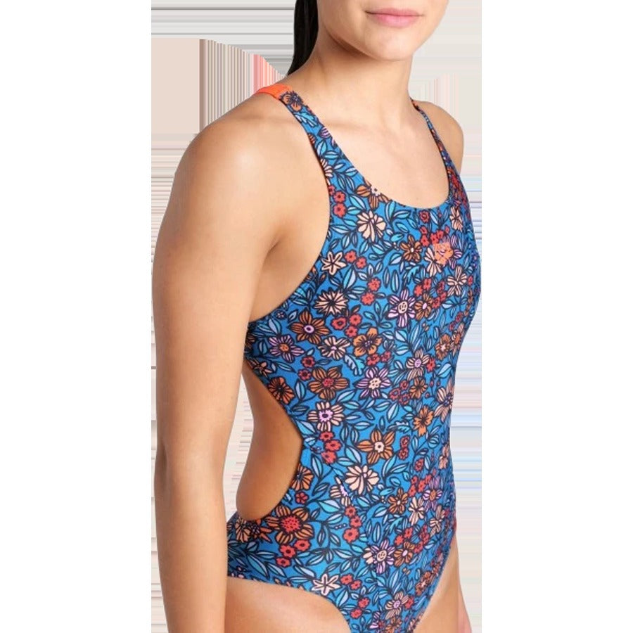 Women's Micro Floral Tech Back One Piece