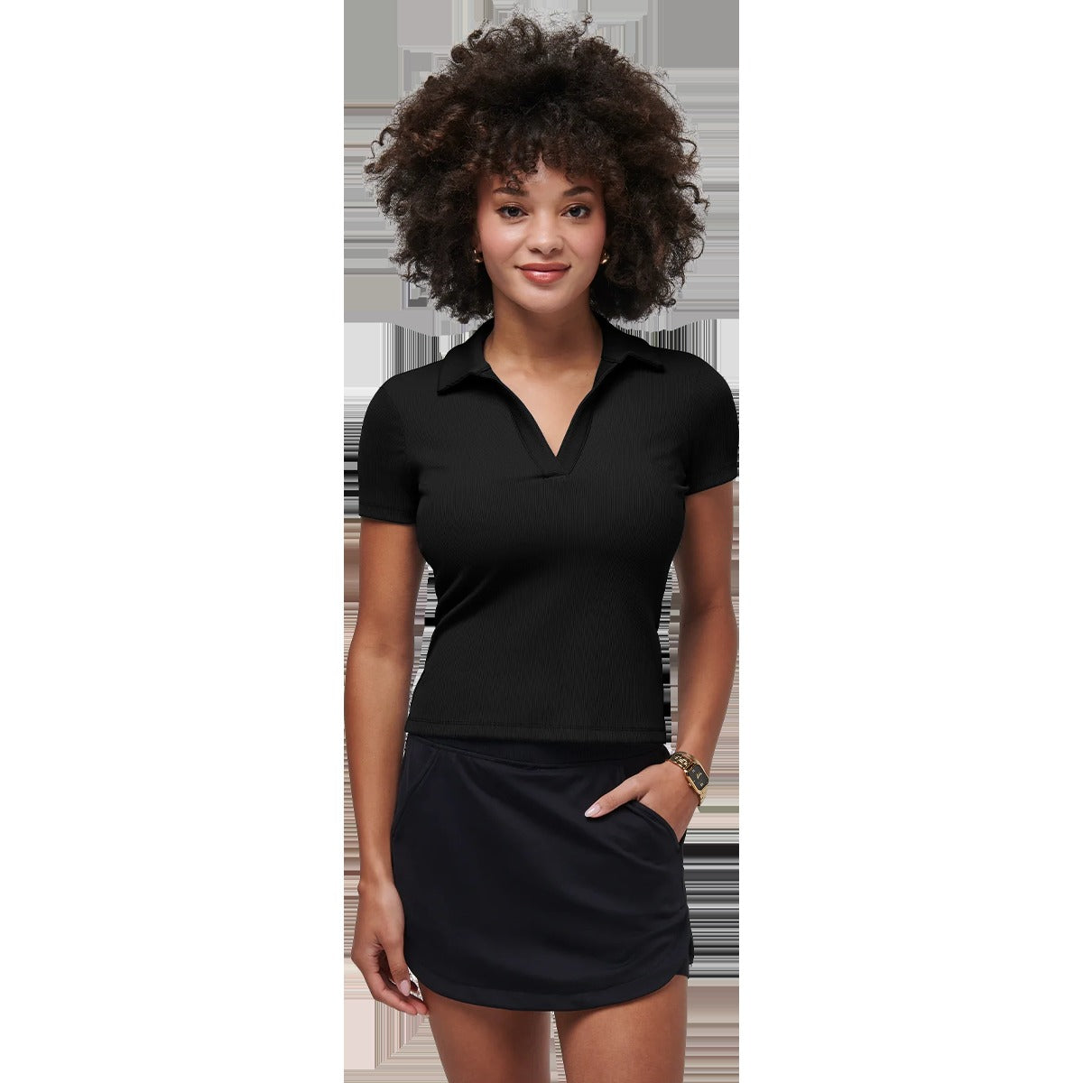 Women's Moveknit V-Neck Short Sleeve Polo